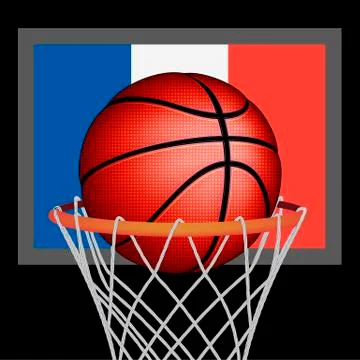 French basket ball Illustrazione stock