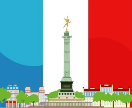 French Bastille Design Stock Illustration