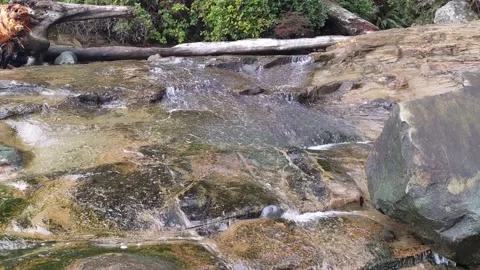French Beach - Stream over rock face Stock Footage 174502868