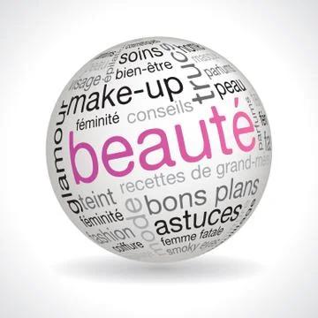French beauty theme sphere Stock Illustration