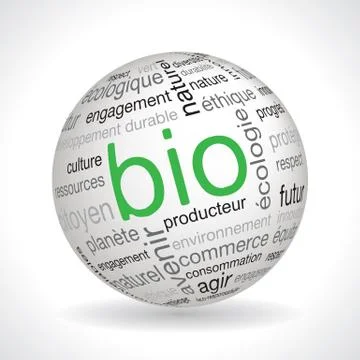 French bio theme sphere Stock Illustration