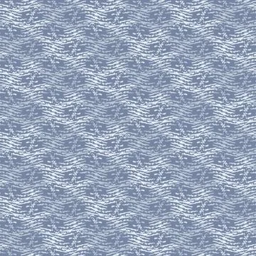 French blu linen vector broken wave stripe texture seamless pattern. Brush 스톡 일러스트