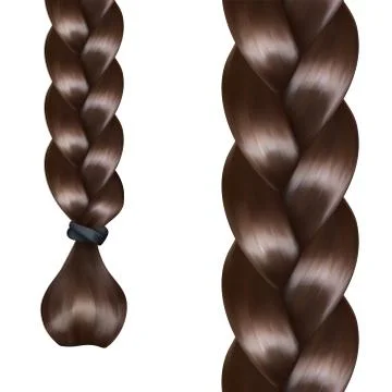 French braid, vector seamless pattern Stock Illustration