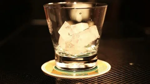 French brandy with ice Stock Footage 11463734