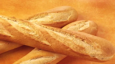  FRENCH BREAD  IN CLOSE UP TRACKING SHOT  Vidéo 62232639