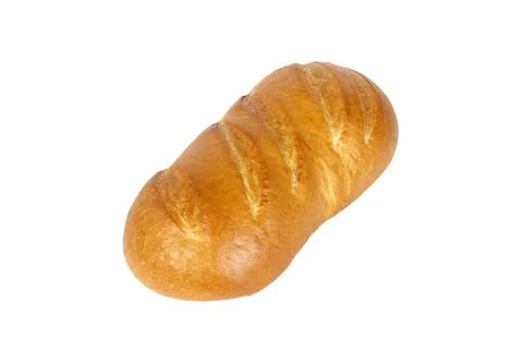 French bread isolated on white background. dinner baked Stock Photos