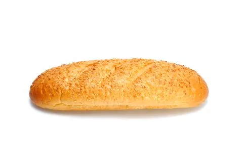 French bread isolated on white Stock Photos