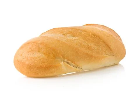 French bread  isolated on white Stock Photos