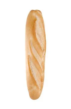 French bread isolated on white Stock Photos