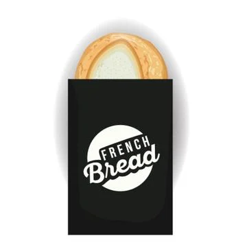 French Bread In Paper Bag Stockillustratie