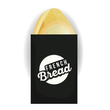 French Bread In Paper Bag Stockillustratie