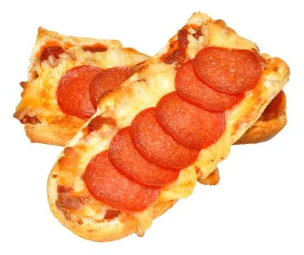 French Bread Pepperoni Pizza Stock-Fotos