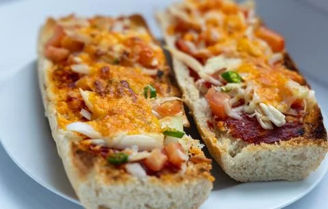 French Bread Pizza Stock Photos