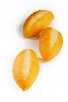 French bread on white background Stock Photos