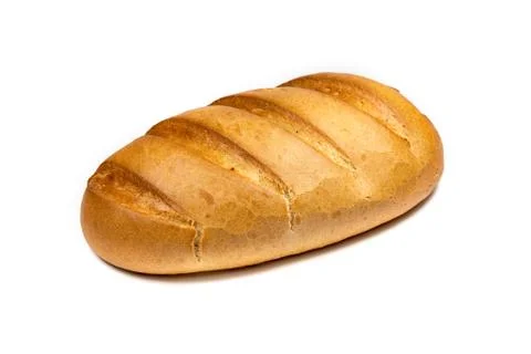 French bread on white background Stock Photos