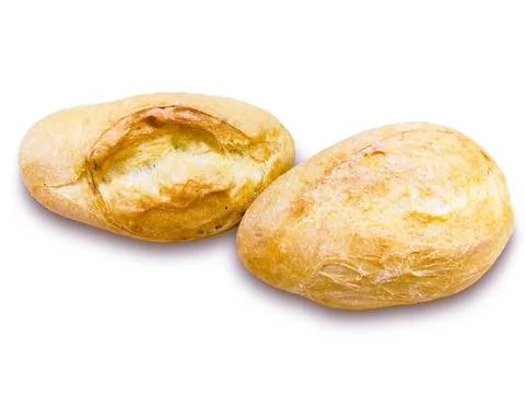 French breads isolate on white background and make with paths. Фото