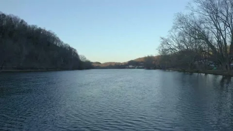 French Broad River Winter Stock Footage 197387581