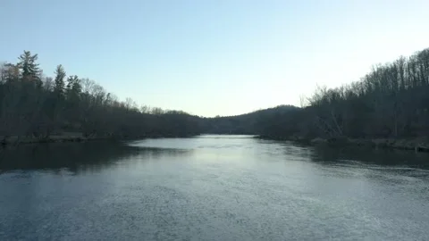 French Broad River Winter Stock Footage 197387584