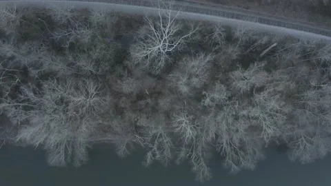 French Broad River Winter Stock Footage 197387589
