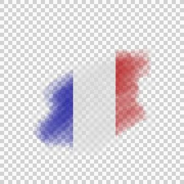 French Brush Flag Foto stock