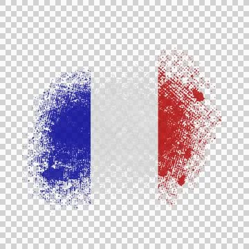 French Brush Flag Foto stock