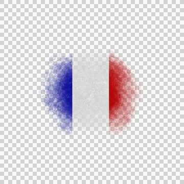 French Brush Flag 스톡 사진