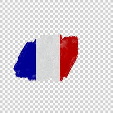 French Brush Flag 스톡 사진