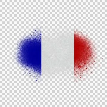 French Brush Flag Foto stock