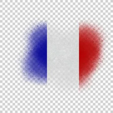 French Brush Flag Foto stock