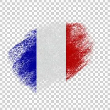 French Brush Flag 스톡 사진