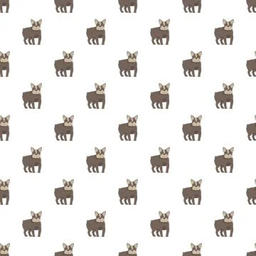 French bulldog seamless pattern for fabric and packaging Stockillustratie