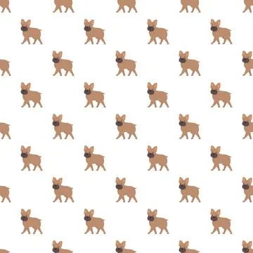French bulldog seamless pattern for fabric design イラスト素材