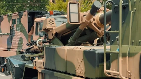French CAESAR Self-propelled howitzer 6 Stock Footage 336287952