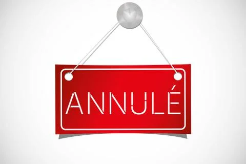 French cancelled label Stock Illustration