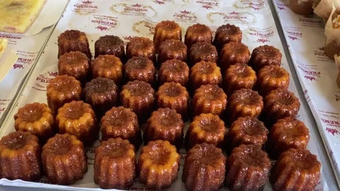 French Cannele pastry Stock Footage 219325852