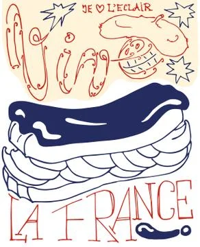 French  card celebration Stock Illustration