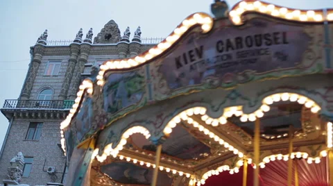 French carousel Stock Footage 52718657