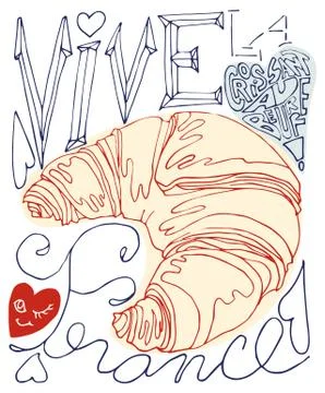 French celebration card Stock Illustration