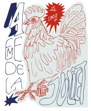 French celebration card Stock Illustration