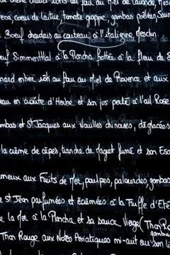 French chalk board backround Stock Photos