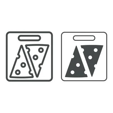French cheese biscuits line and solid icon, french food consept, crackers vector Stockillustratie