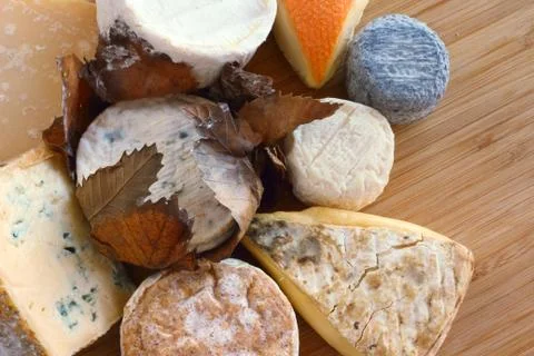 French Cheese composition Stock Photos