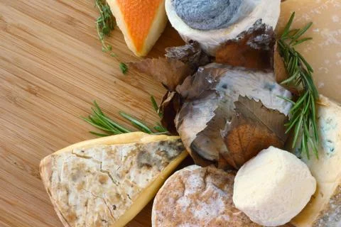 French Cheese composition Stock Photos