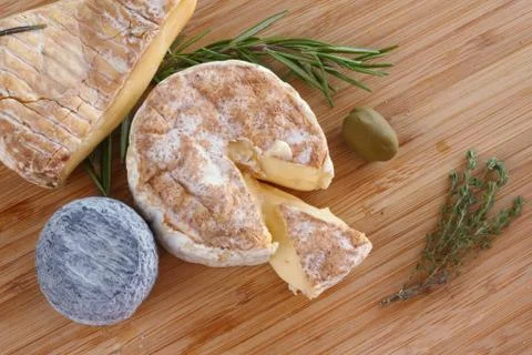 French Cheese composition Stock Photos