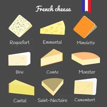 French cheese. Stock Illustration