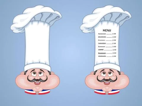 French Chef Hat Menu Stock Illustration