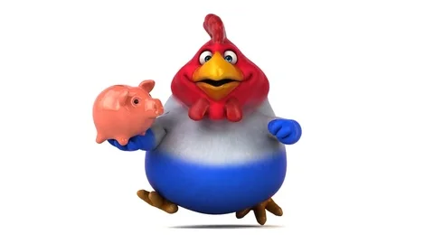 French chick - 3D Animation Video stock 76202542