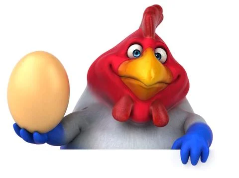 French chick - 3D Illustration Stockillustratie