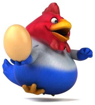 French chick - 3D Illustration 스톡 일러스트