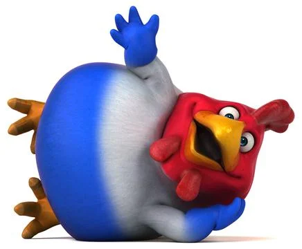 French chick - 3D Illustration Illustrazione stock